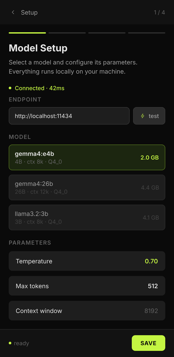01 · Configure your model